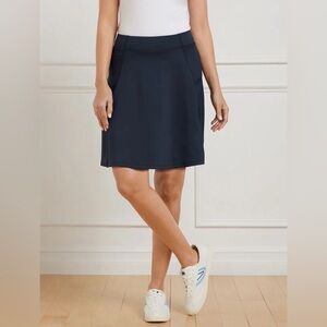 Talbots Indigo Blue Out and About Pull On Stretch Sporty Skort Size L